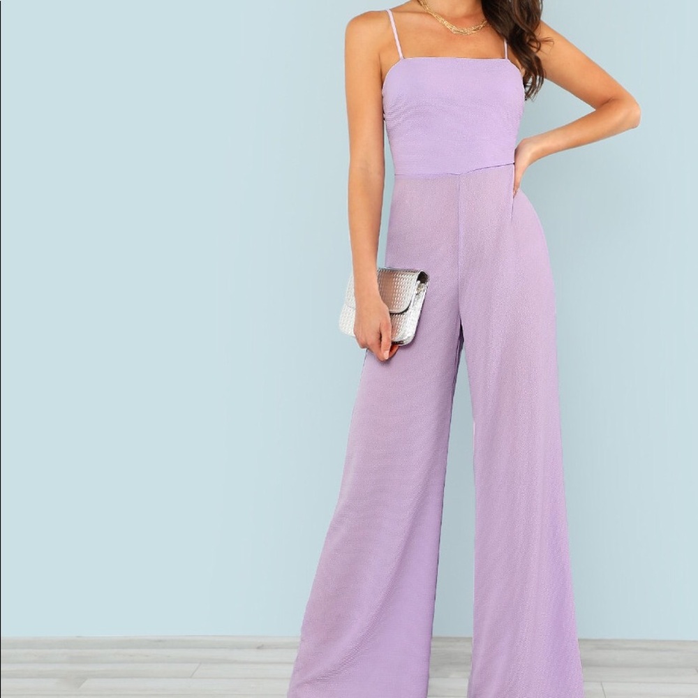 ⚡️🛍⚡️🆕Lavender CHIFFON jumpsuit - Picture 4 of 7